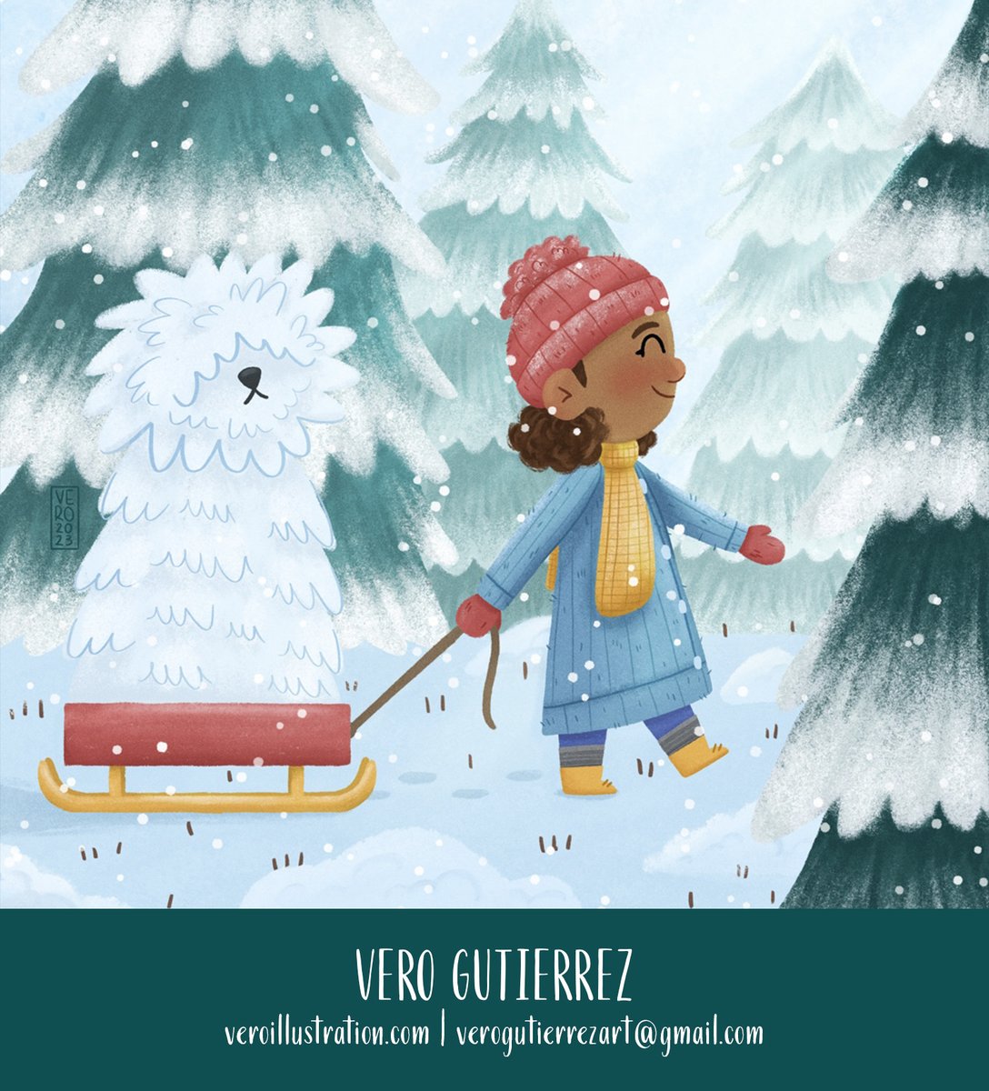 It's that time again👩🏾‍🎨 #KidLitArtPostcard 

Hi! My name is Vero and I'm a latina illustrator looking for #KidLitArt projects. I have experience with #PictureBooks and would love to expand to #BoardBooks and #BookCovers 📚

🖍 Portfolio: veroillustration.com
🔍Looking for rep