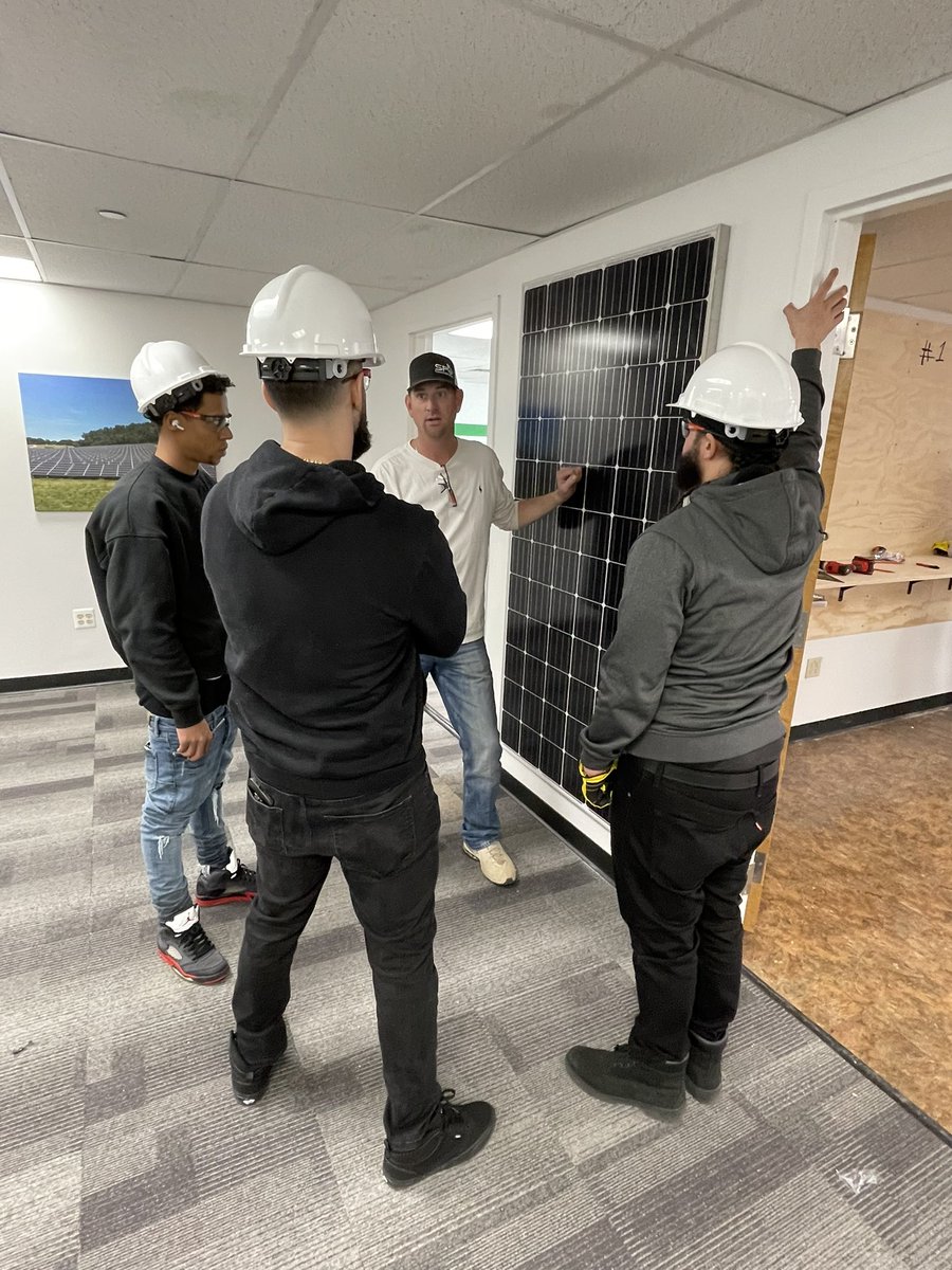 FedcapGroup's tweet photo. Another successful couple   of days at our new Apex Clean Energy Institute at @CWSBoston. Students are getting valuable hands-on training in solar installation. #CleanEnergyEconomy https://t.co/J6dpfAI75Z