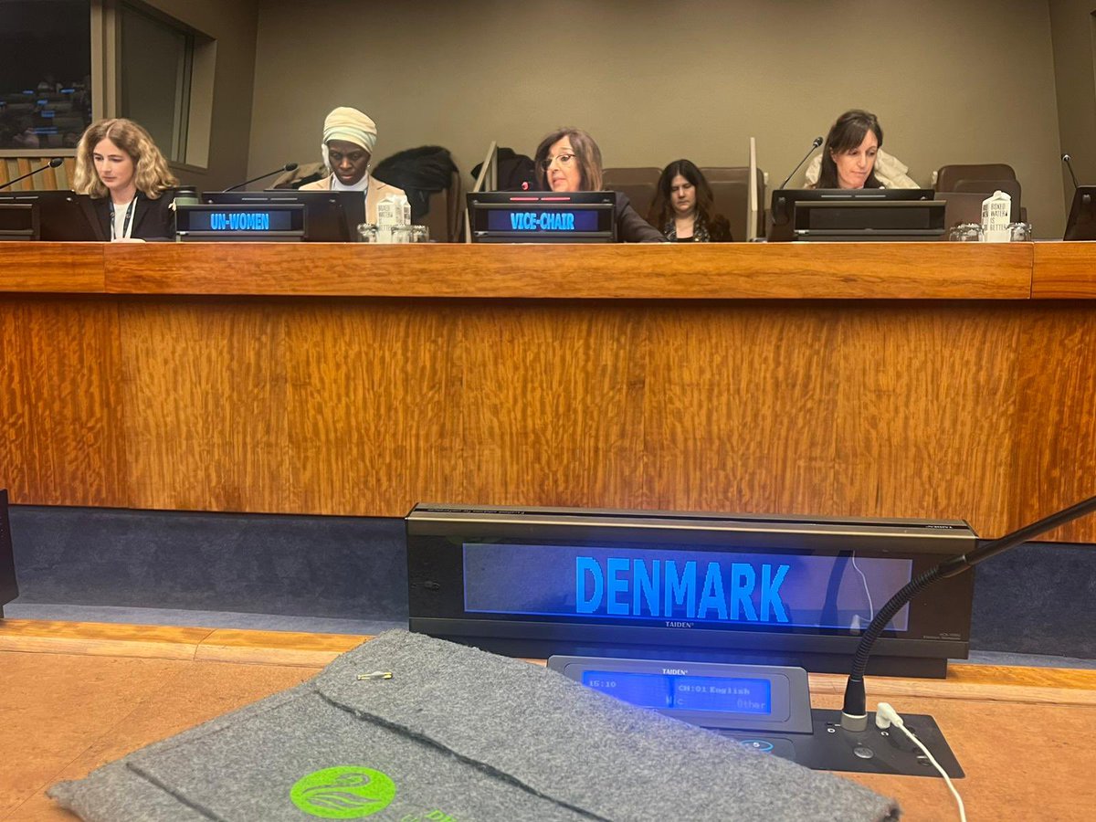 So it begins!👏

This year <a href="/ArgentinaUN/">Argentina en ONU 🇦🇷🇺🇳</a> will facilitate the negotiations of the #CSW67 zero draft. 

🇩🇰 sits ready in front row showing our support to the facilitator. We are ready to ensure ambitious language on innovation &amp; technological change in achieving #genderequality