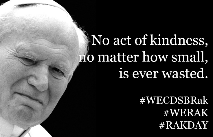 Please join students &amp; staff not only the week of Feb 12-18, but every day by sharing the gift of kindness. @WECFoundation #WECDSBRak #RAKDAY #WERAK #YQG