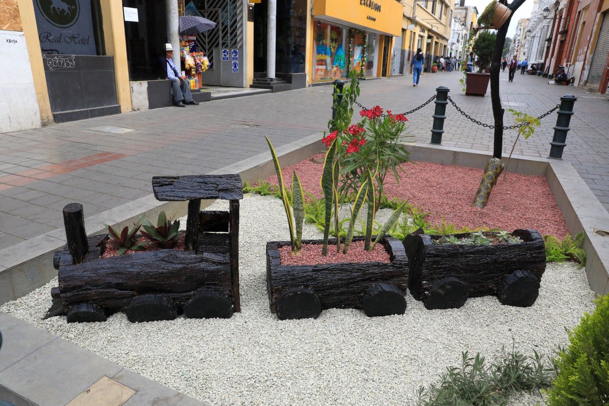 MPT_Trujillo's tweet photo. #TrujilloEsAmor I 🌱 El #Segat continúa embelleciendo nuestros espacios públicos con lo mejor que puede regalarnos la naturaleza, áreas verdes y flores ornamentales, además de esculturas artesanales que dan un aspecto diferente y más bello al jr. Pizarro. https://t.co/j9JIR2SRpj