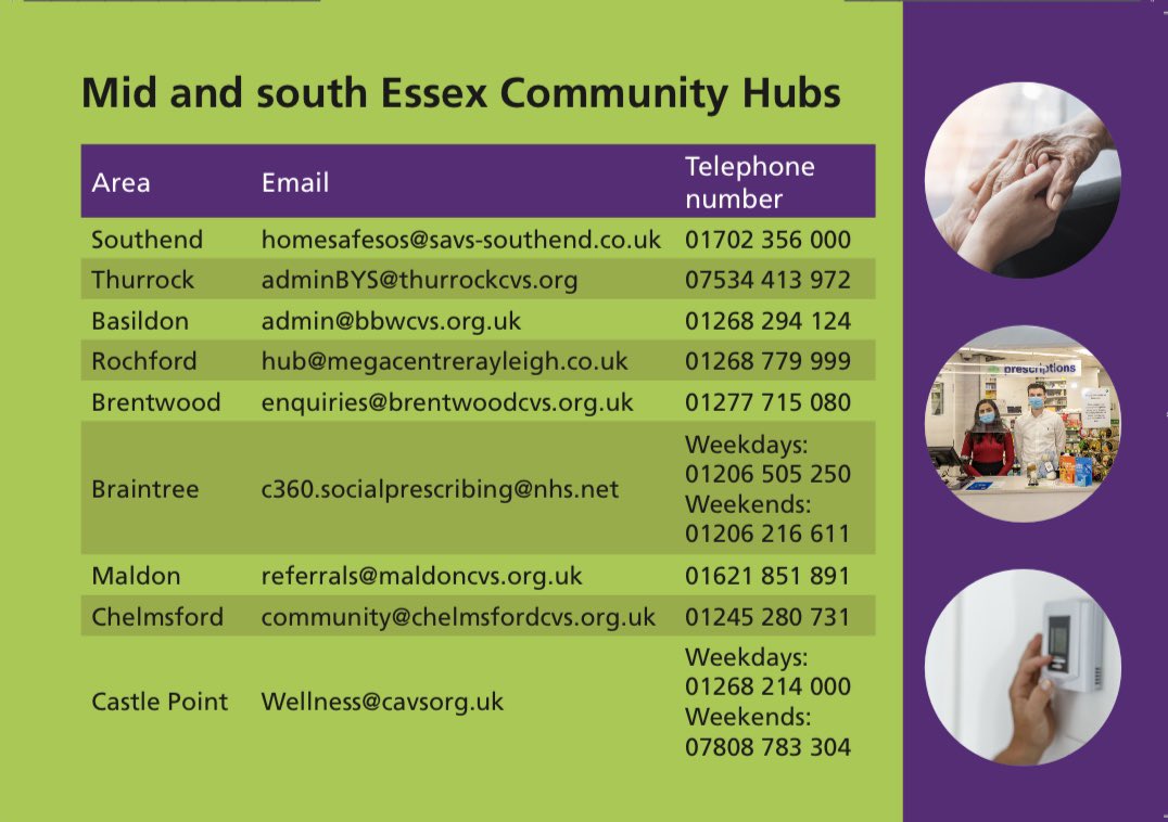 Samantha Goldberg MBA (@samgoldbergnhs) on Twitter photo Do you require a little help and support post discharge from one of our <a href="/MSEHospitals/">Mid and South Essex NHS Foundation Trust</a>
Why not get in touch with one of the local community hubs
#braintree #CastlePoint #Southend #thurrock #basilson #rochford #brentwood #maldon #Chelmsford Do you require a little help and support post discharge from one of our <a href="/MSEHospitals/">Mid and South Essex NHS Foundation Trust</a>
Why not get in touch with one of the local community hubs
#braintree #CastlePoint #Southend #thurrock #basilson #rochford #brentwood #maldon #Chelmsford