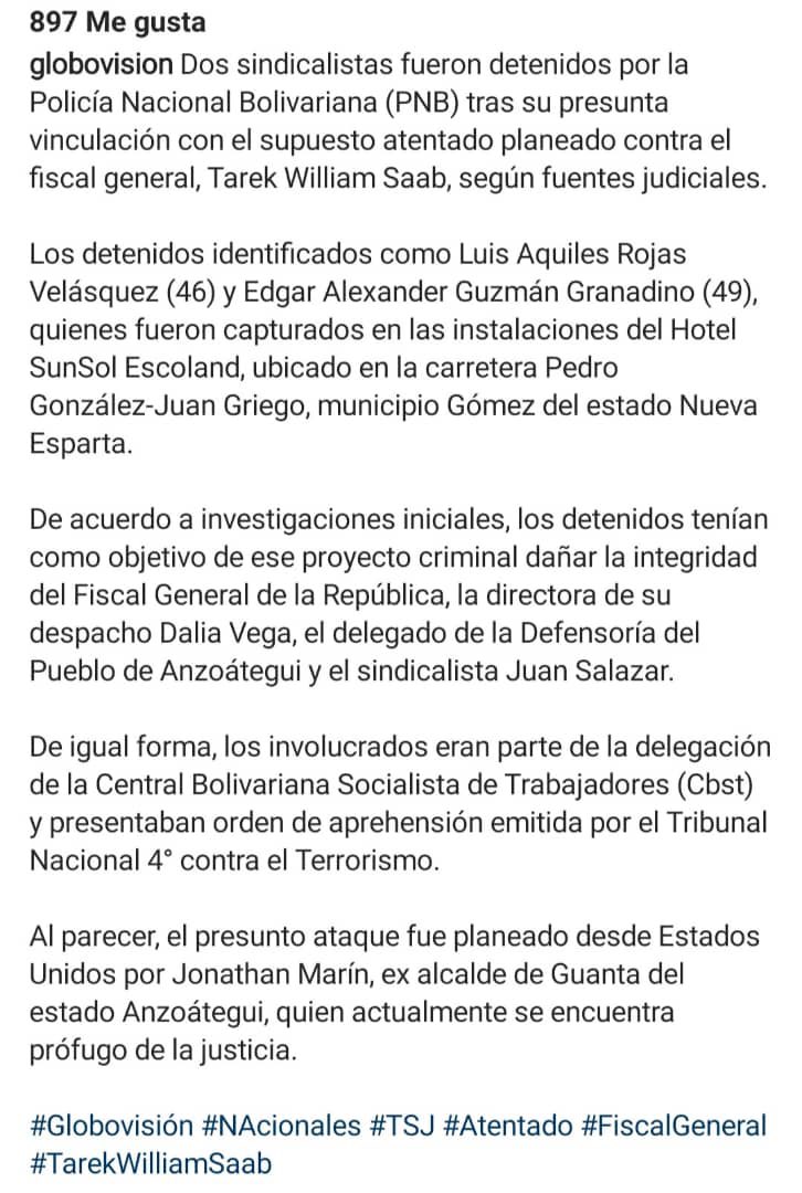 TarekWiliamSaab's tweet photo. #DETENIDOS y a la orden del @MinpublicoVEN presuntos responsables de intentar atentar contra nuestra vida y las del Delegado de la Defensoria del Pueblo de Anzoategui Ing Rafael Vega y la de nuestra Directora del Despacho Dra Dalia Vega https://t.co/iBmhqza0mo