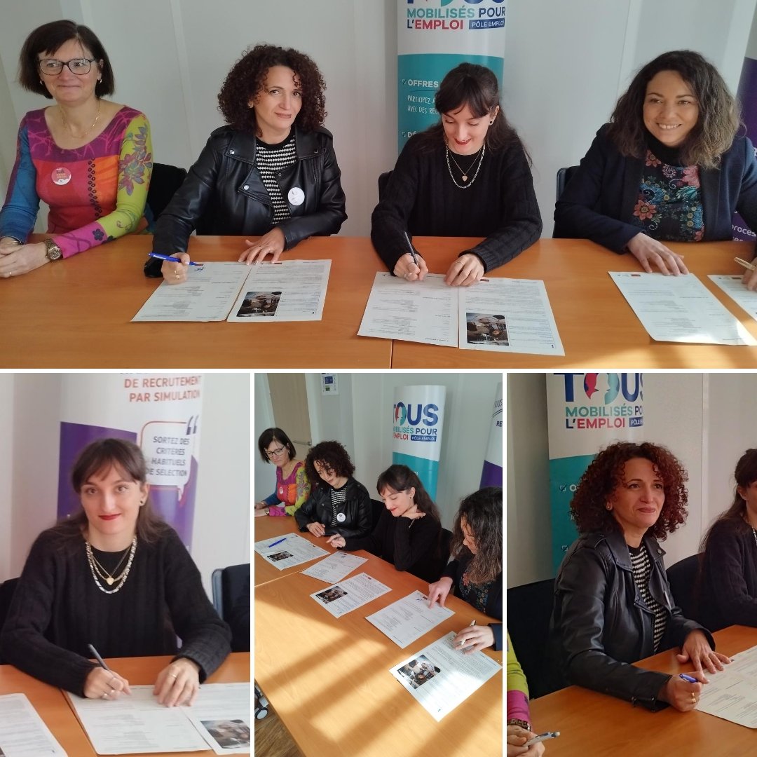 Ce matin à #Lannemezan, @SoniaPE65 a signé un 1️⃣ contrat #ParrainOc, un dispositif de l'<a href="/Occitanie/">Région Occitanie</a> en partenariat avec @Poleemploi_oc. #ColinePerret de l'@UIMM_Occitanie #AdourPyrénées devient Marraine bénévole d'une personne en recherche d'emploi. #Accompagnement #TousMobilisés
