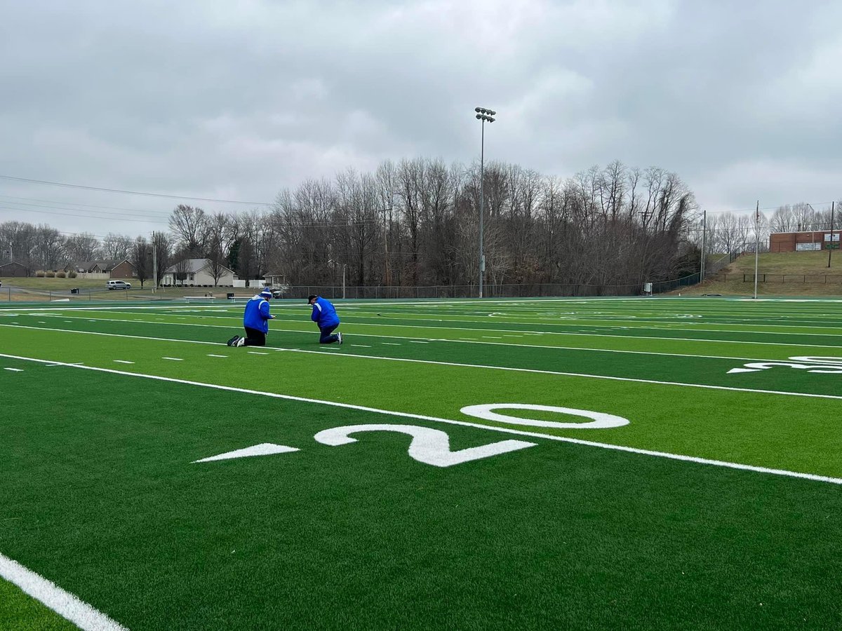 Pretty neat hosting representatives from the University of Kentucky today. They toured our new Matrix Helix turf field. The Tennessee Titans will be installing the same field, UK is looking to possibly do the same. Thank you to the GCBOE for providing the best for our children!