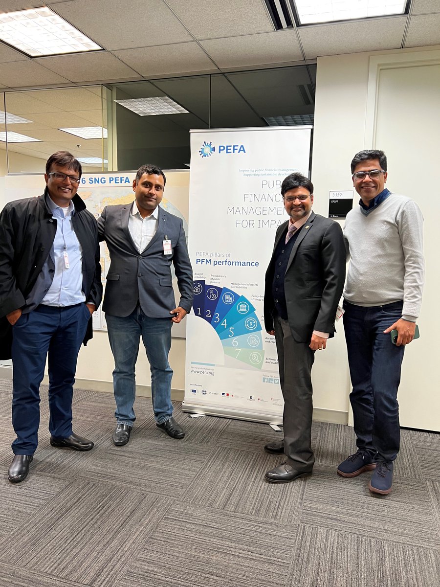 📢PEFA Secretariat received a visiting delegation from eGov.Foundation in Washington DC (supported by Bill &amp; Melinda Gates Foundation). The discussion covered the big role of technology and 💡innovations in #PFM, including moving from #PEFA assessment to PFM reforms.🖼️🔽