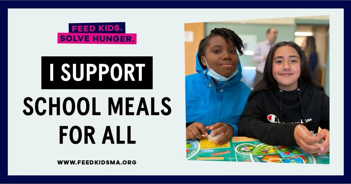 I am proud cosponsor HD766 to ensure #SchoolMealsforAll becomes permanent policy in Massachusetts. School meals are critical our future. Looking forward to working with @SalDiDomenico @RepAndyVargas @projectbread to make it happen. #mapoli #FeedKidsMA