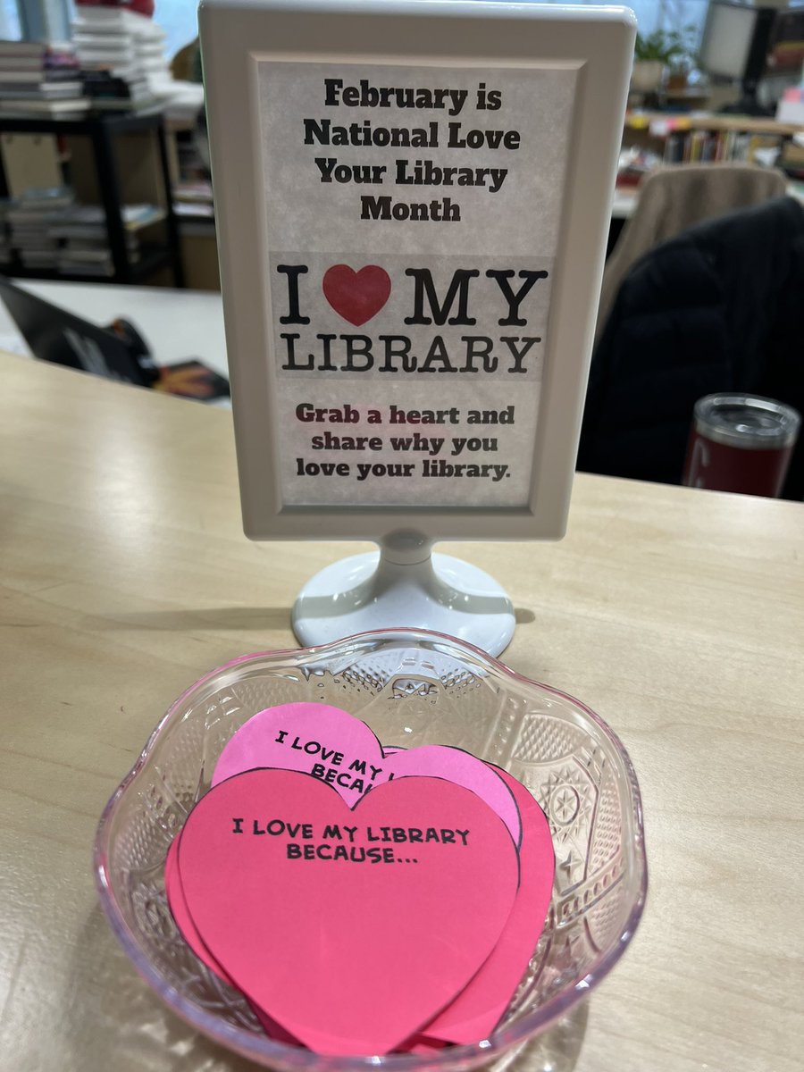 Swing by the library to fill out a ❤️and tell us why you love your library!! #nationallibraryloversmonth is dedicated to celebrating libraries, librarians, book lovers, and lovers of libraries. Let’s celebrate 🎉🎉🎉