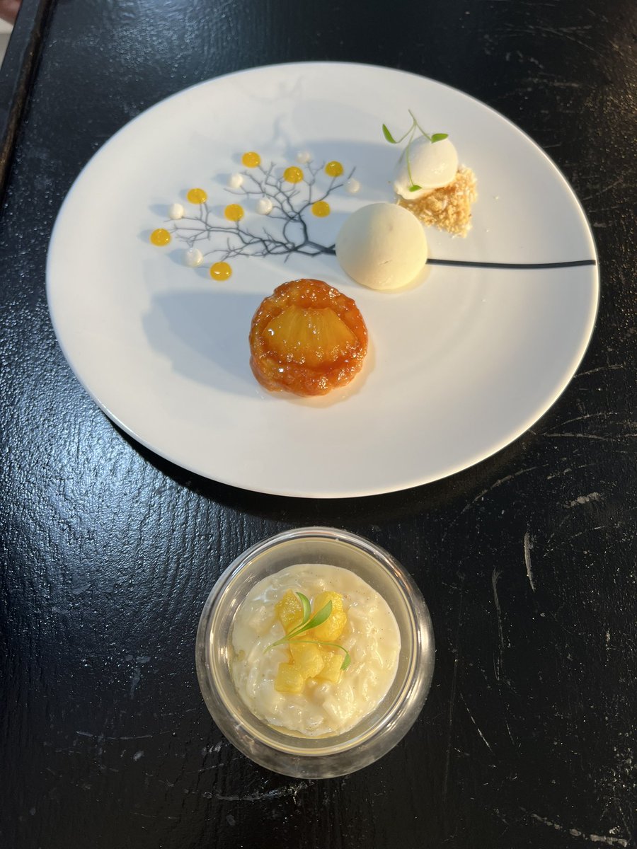 New dessert on the way <a href="/macneanhouse/">MacNean House & Restaurant</a> pineapple tian coconut parfait &amp; lime rice pudding 😋