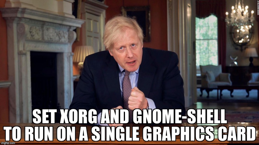 askubuntumemes's tweet image. Set Xorg and gnome-shell to run on a single graphics card askubuntu.com/questions/1385… #dualgraphics #gnomeshell #xorg #nvidia