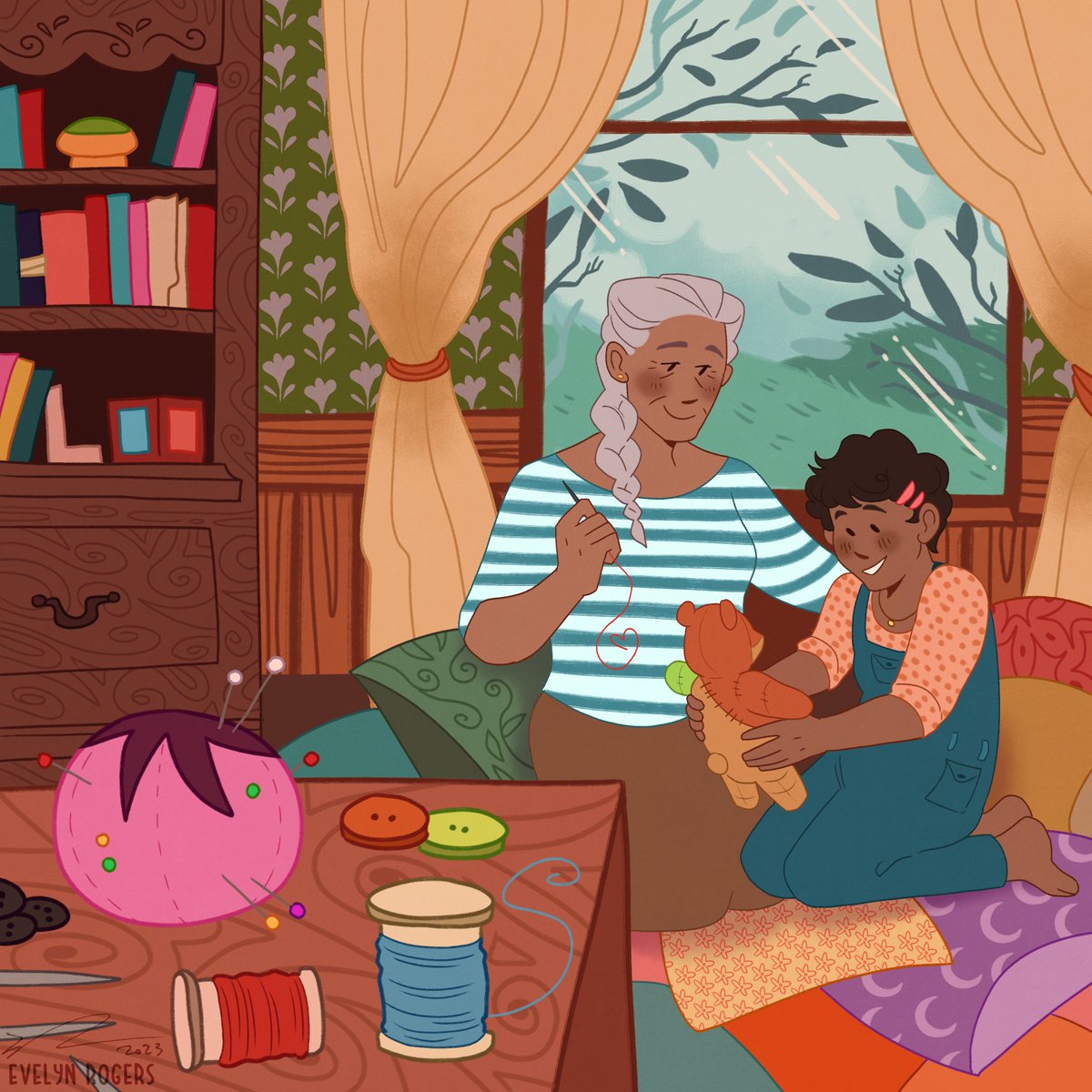 sewing with grandma!
#kidlit #childrenslit 
#childrensliterature