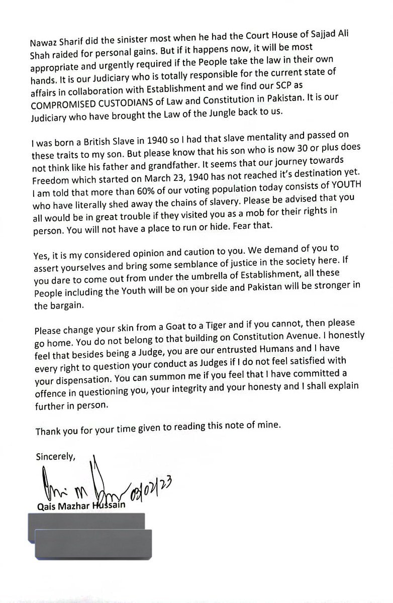 soldierspeaks's tweet photo. A senior citizen from Lahore wrote to the Chief Justice of Pakistan.
#MustRead &amp; Share please. https://t.co/uPiW1SKPn7