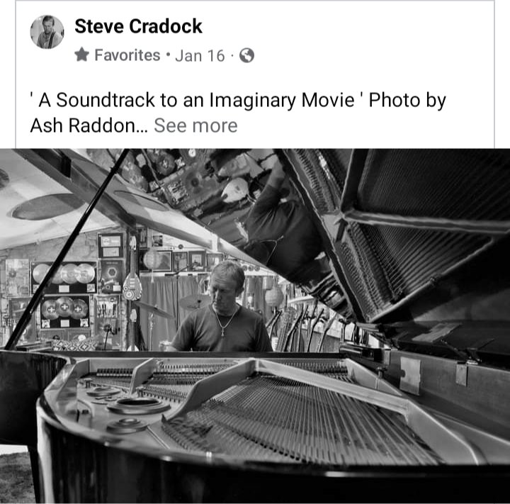 Steve Cradock A Soundtrack to an Imaginary Movie Ltd. Ed. A3 uncropped inner sleeve fine art photo print release ashleyraddonart.co.uk #oceancolourscene #photo #camera #musicians #music #piano #records #studio #recordcollection #vinyljunkie #posterdesign