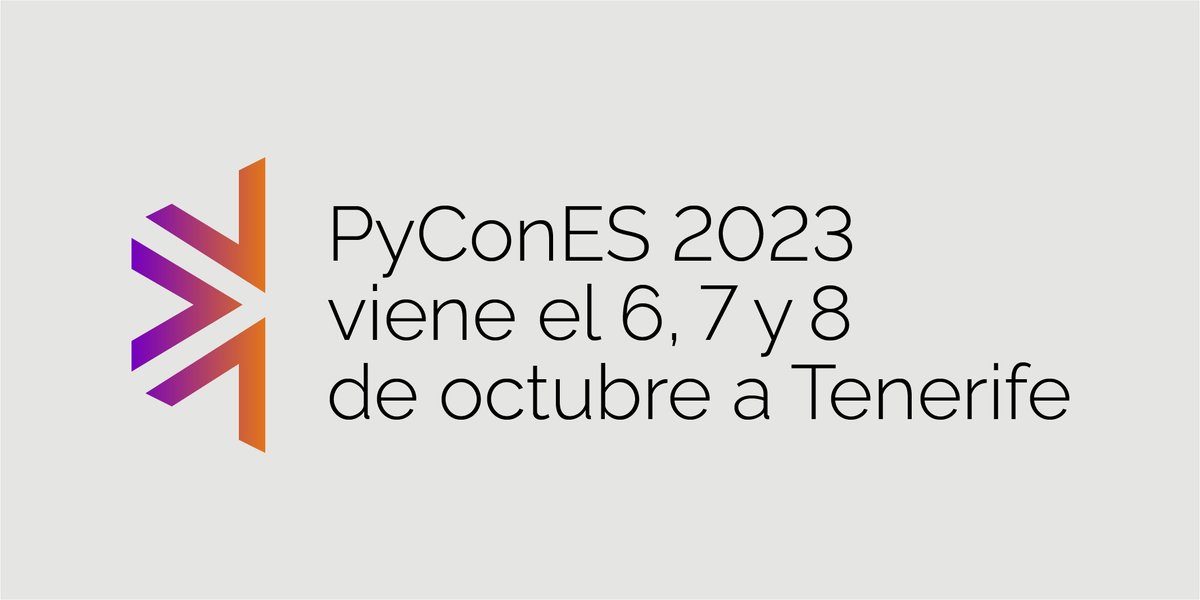 PyConES's tweet image. ¡Atención Pythonistas!
Ya tenemos cita para la PyCon España 2023
Nos vemos en Tenerife 🐍 🎊
#PyConES23 #canariedadpitonica
#PyCon #Python #Community #Conference #Tenerife
