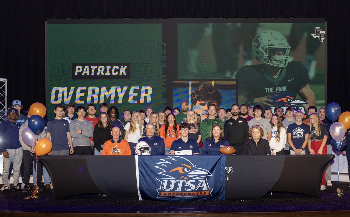 @OvermyerPatrick has officially signed to play at @UTSAFTBL. We are proud of you and excited for you and your family. Congratulations! #THEPARK #FAMILY #NSD23
