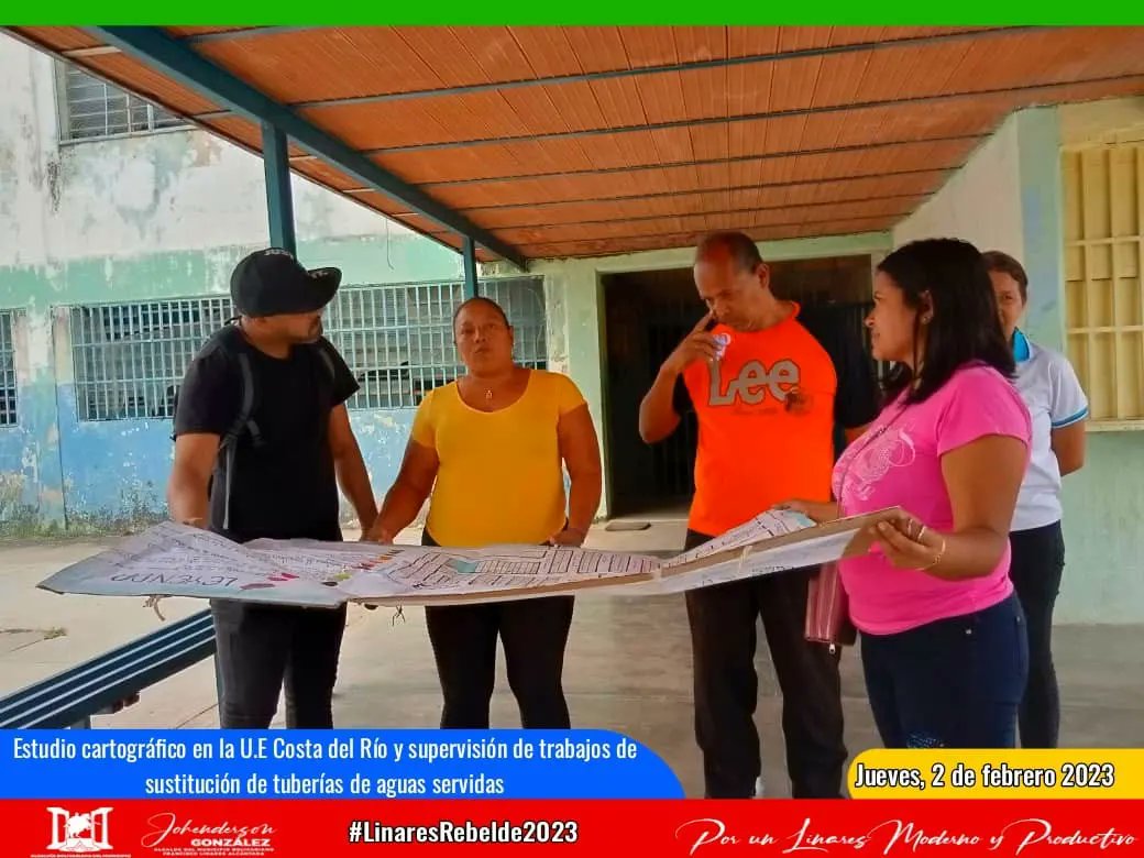 #2Feb| Equipo del Alcalde @johendersonmrt, desplegado en las calles de la Comunidad Costa del Río realizando estudio cartográfico desde los espacios de U.E Costa del Río, para generar la máxima suma de felicidad posible a todos los linarenses.
#ChávezSiempreChávez