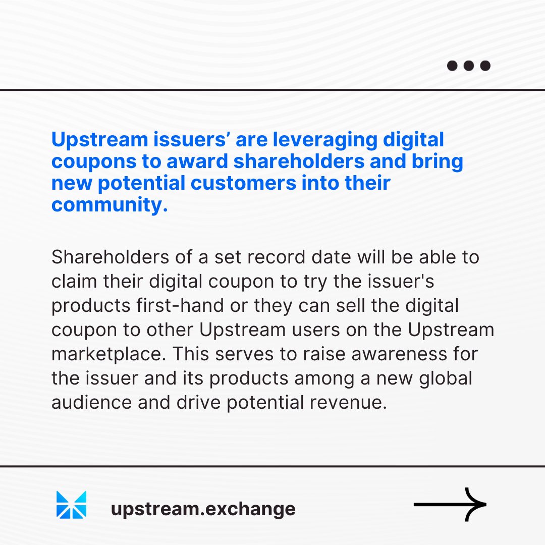 UpstreamXchange's tweet photo. The first digital coupon to go live on Upstream is @JupiterWellness, now available for all their shareholders of record to claim.🎁
#digitalcoupon #blockchain #web3 https://t.co/50ZlrEMsHy