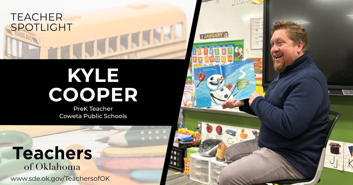 “Before you can teach students anything, you have to create a family and a community.” -Mr. Kyle Cooper, <a href="/CowetaSchools/">Coweta Schools</a> Pre-K Teacher 🍎 

Read Mr. Cooper’s story here ➡️ facebook.com/10008414206462…