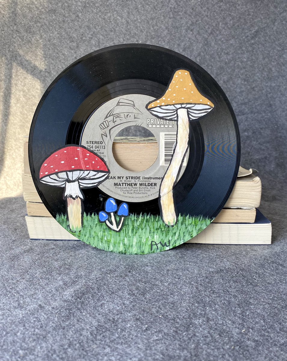 crunchy_dumplin's tweet photo. some of my favorite painted records💿♻️ https://t.co/gJiZlX5gru