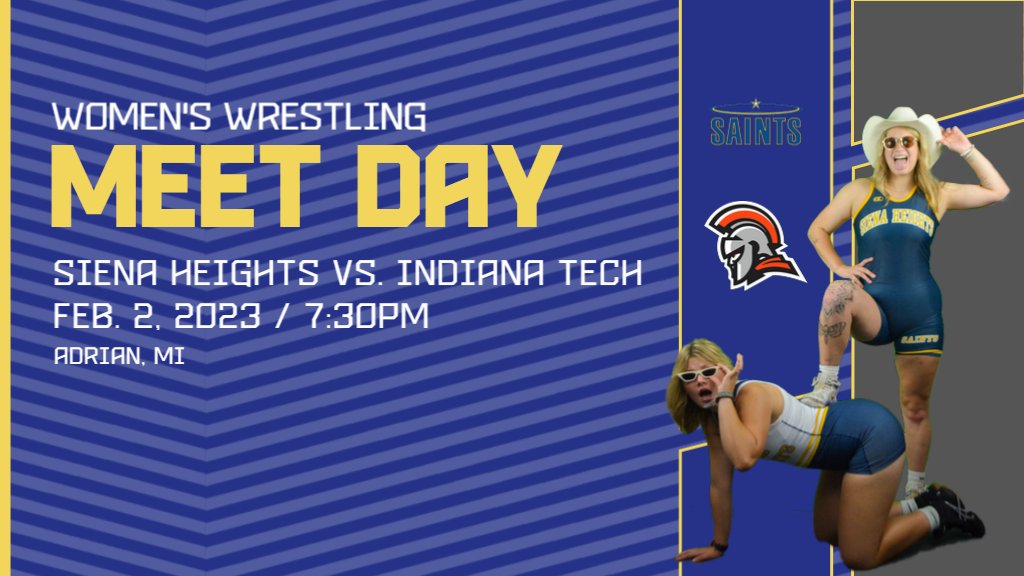 shusaints's tweet image. SHU WOMEN'S WRESTLING vs INDIANA TECH, 730 pm TONIGHT