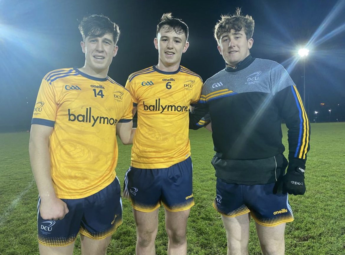Good to see 3 ex GCS lads helping DCU win their Freshers 1/4 final tonight up in Sligo. 🔴🟢