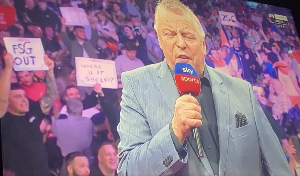 #FSGOut sign at the darts tonight.