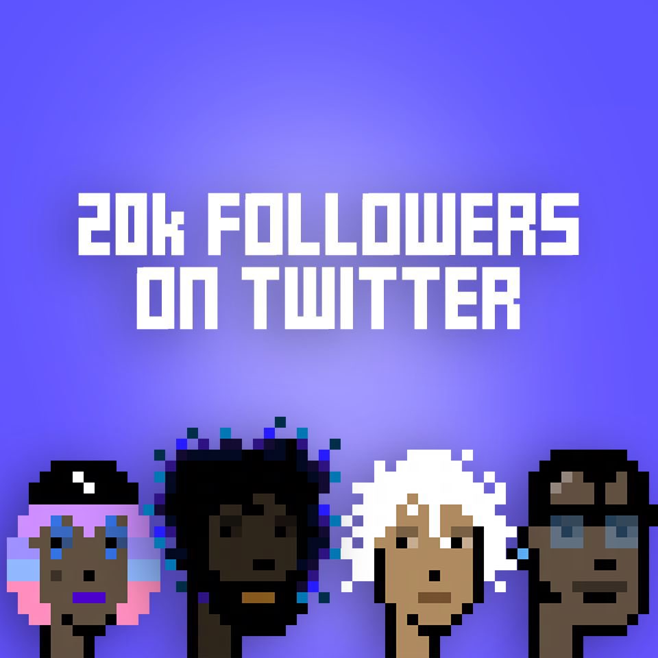 SuiPunks has 20k Followers on Twitter💧

Thanks to our community, we have reached 20k followers.

Keep Growing every passing day✈️

#Sui #SuiEcosystem #SuiNetwork