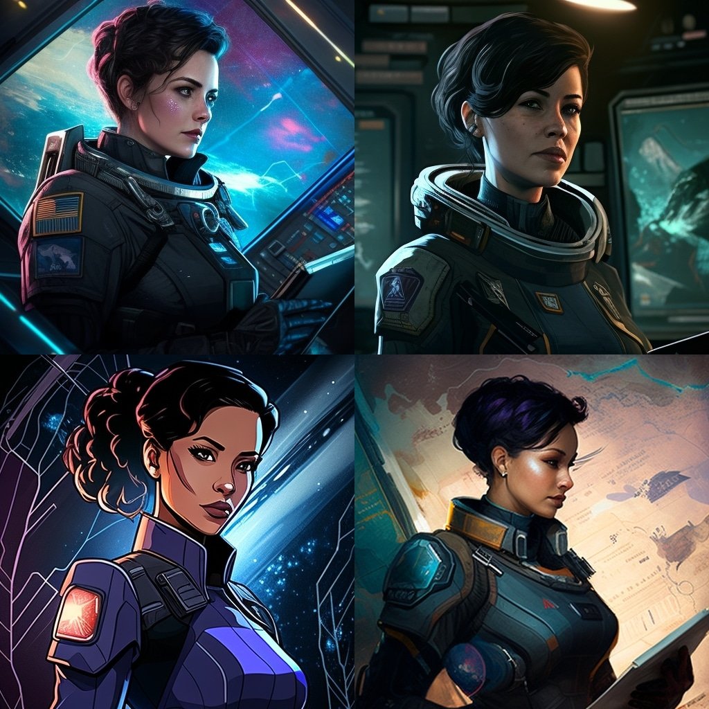 nicolasgandon61's tweet photo. Meet Captain Aria Reynolds, a determined command woman who leads the Nexus Expedition through the stars! #spaceexploration #leader #powerfulwoman
1/6
#midjourney #midjourneyfaces #spaceexploration #womeninleadership #astronaut #spaceadventure #femalecaptain #womeninstem #strong https://t.co/2MUwsTFs13