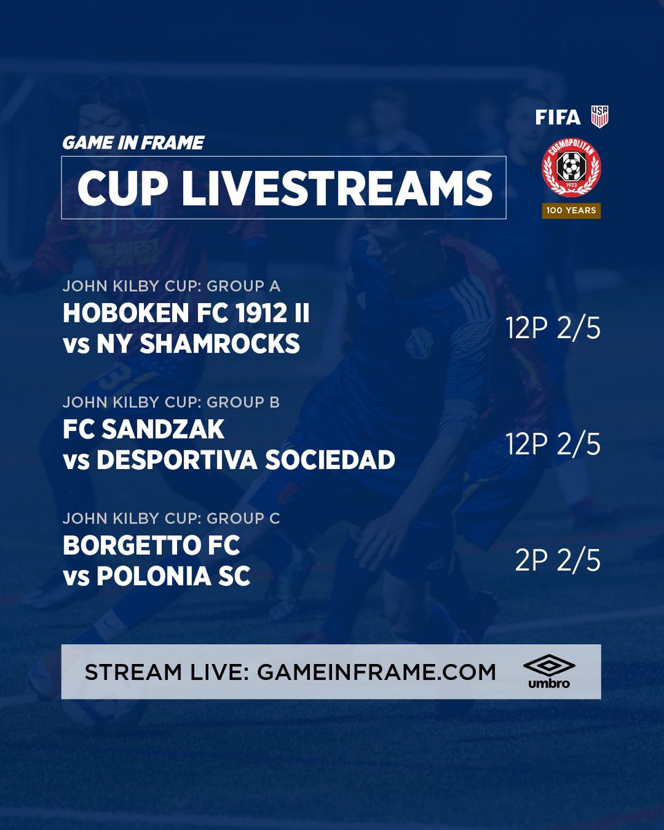 The gameinframe.com livestream line up for the final Kilby Cup Group Games