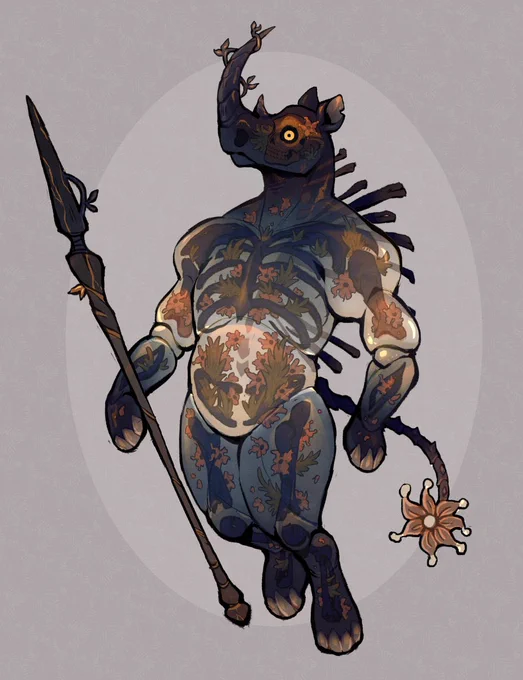 OTA"A druid was cursed and turned to glass while in rhino form, leaving them in a strong yet delicate state."taking offers starting at 100over 300 gets an extra color chibi &amp; sketch bust! 