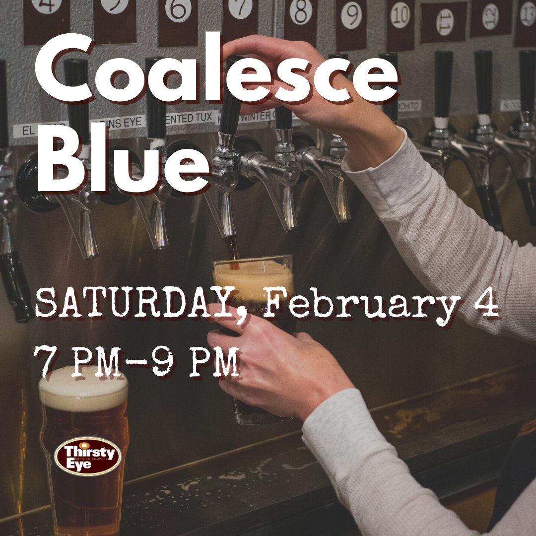 The duo you know and love is back to perform at the #ThirstyEyeABQ! Join us this Saturday to hear Coalesce Blue rock the night away starting at 7pm thru 9pm! Grab your friends and rock on!