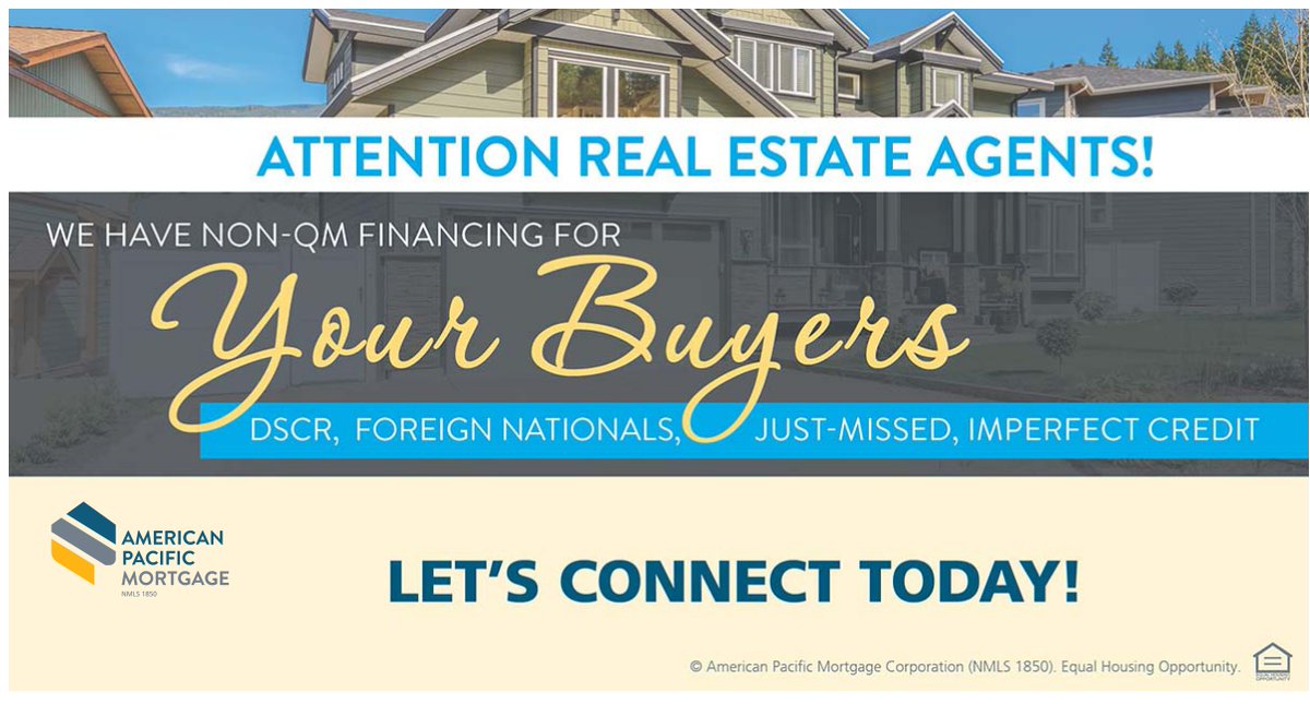 We have NON QM FINANCING.   Self Employed Income options, Investor, Ranch Land, Raw Land, Chattel Manufactured, DSCR, Foreign Nationals, Recent BK or FC. SageRobinsonTeam.com