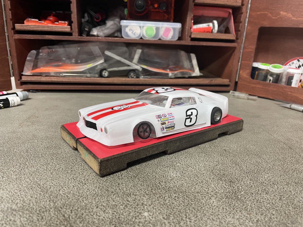 ckhendricks's tweet photo. Charlie Murray’s new Camaro late model body. #slotcars. https://t.co/D9klYeR8aJ
