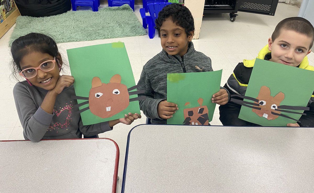 Groundhog Day in kindergarten was fun! We made groundhogs and took a guess on whether or not the groundhog would see his shadow! Looks like the yes guesses have it! #SchenectadyRising #HamiltonHuskies