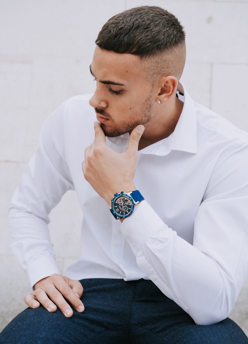 A blue watch is guaranteed to catch the eye!