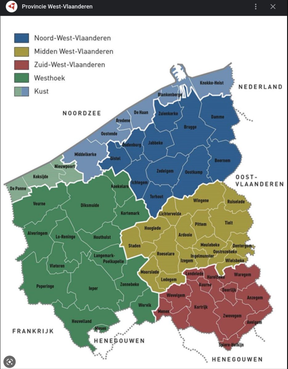 pbl999's tweet photo. De provincie #WestVlaanderen werkt al sedert 1996 gebiedsgericht.👇
De #VlaReg gedraagt zich als een bemoeizieke niet al te snuggere schoonmoeder. Als je van #Ichtegem (nieuwe regio Middenkust) te voet naar de kust moet heb je blaren op je voeten.🤦‍♀️
https://t.co/kO00zHWSKE
#regio https://t.co/XybrCduHtZ