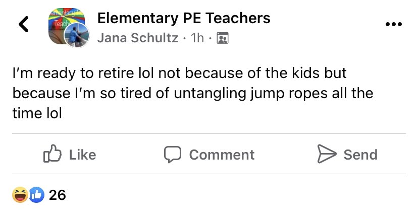 I feel this deep down in my soul

(This is from one of the Facebook groups where a lot of great PE content comes from)