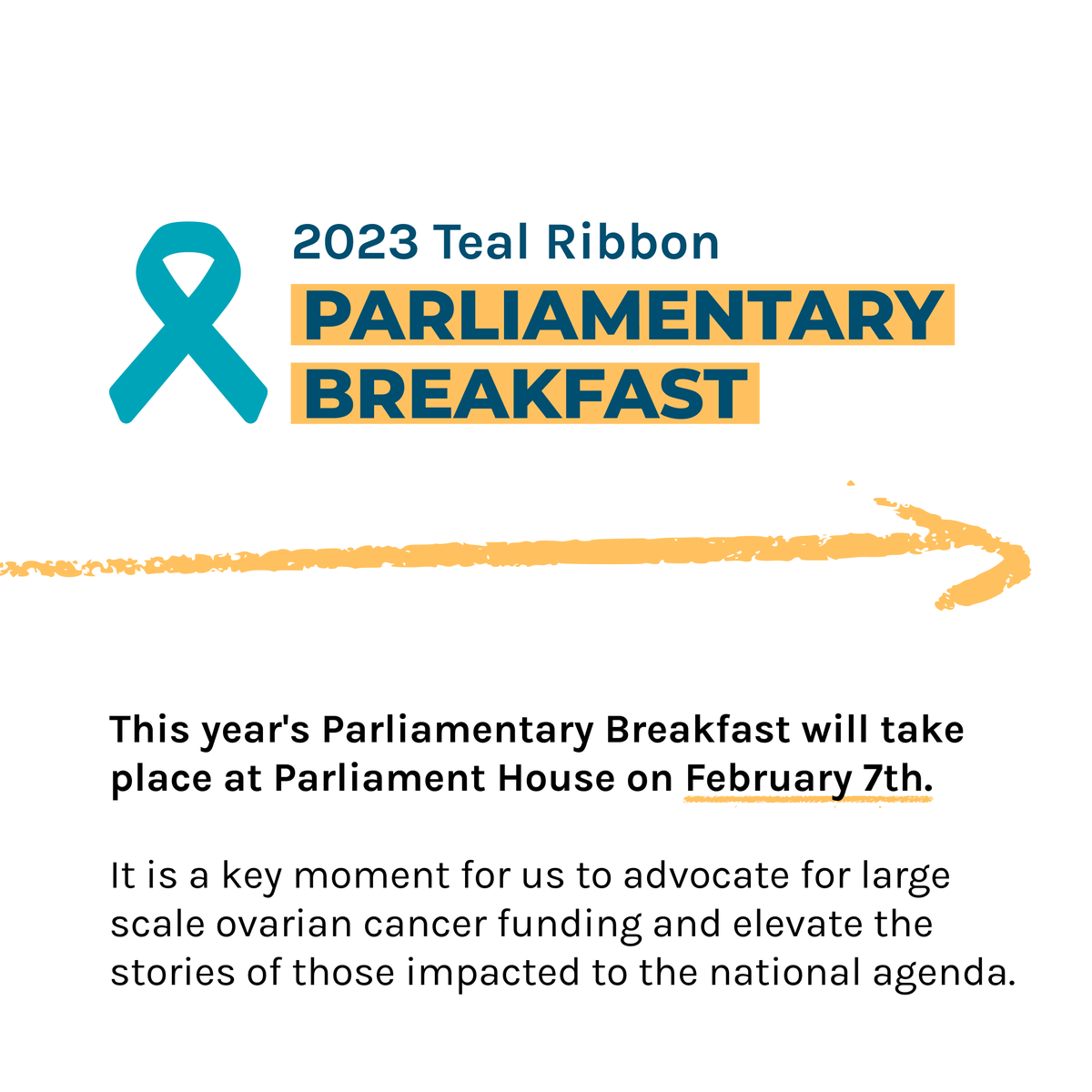 OvarianCancerOz's tweet photo. Our 2023 Teal Ribbon Parliamentary Breakfast will be held live in Canberra on 7 February. The event will feature speeches from The Hon Ged Kearney, The Hon Peter Dutton, and special guest, Alisi Jack-Kaufusi, who was diagnosed with #ovariancancer at the age of 24. #OCAM2023 https://t.co/cVp5y2c5lv
