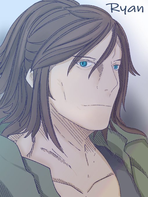 男性キャラクターを描きたい突発的な衝動に駆られたのでMixa(@Mixa_Black)先生んちのライアン君を勝手に描かせて頂きました!
色々と擦り切れてしまいそうな厭世的な巨漢の青年が時折見せる優しさとかいいですよね!的なアレ! 