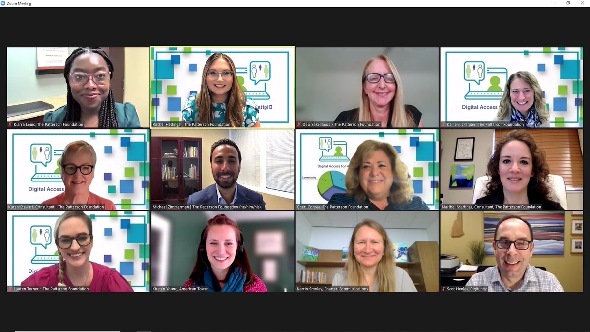 Indeed, no #device = no #digitalaccess. Thank you to @karrinsmoley @GetSpectrum, Kirsten Young @AmericanTowerUS, @ScotHenley @digitunity and the 40+ participants with #funders who joined @ThePattersonFdn to explore #corporate/#nonprofit partnerships in scaling device ownership.