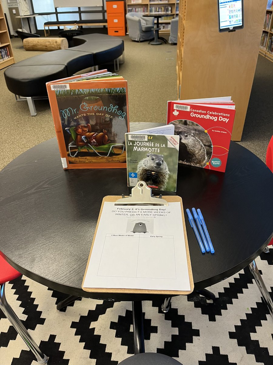 LibraryTjs's tweet image. Happy Groundhog Day! Today in the TJS library, the students participated in a survey and voted for their prediction: Do you think there will be six more weeks of winter, or an early spring? Here were the results :) @tigerjeetps @HDSBLibraries #GroundhogDay2023 #ONSchoolLibraries