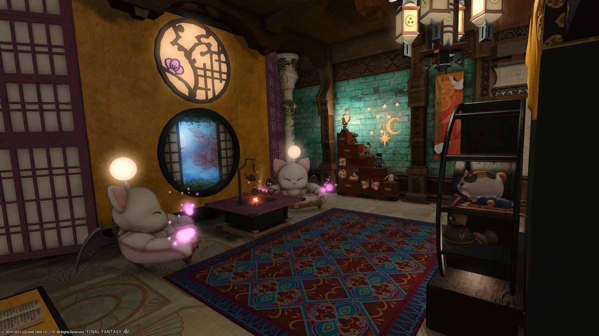 GenVanguard's tweet photo. NOW WITH SCREENSHOTS BECAUSE I HAD A DUMB:

#FFXIVHousing Theme: Hannish home-sweet-home! Estate Name: Radz-at-Here Estate Owner: Genesis Vanguard Estate Location: Mateus, Goblet, Ward 24, Plot 57 Comment: A wandering Thavnairian Au Ra’s home away from home. https://t.co/JsaJJiiFGz