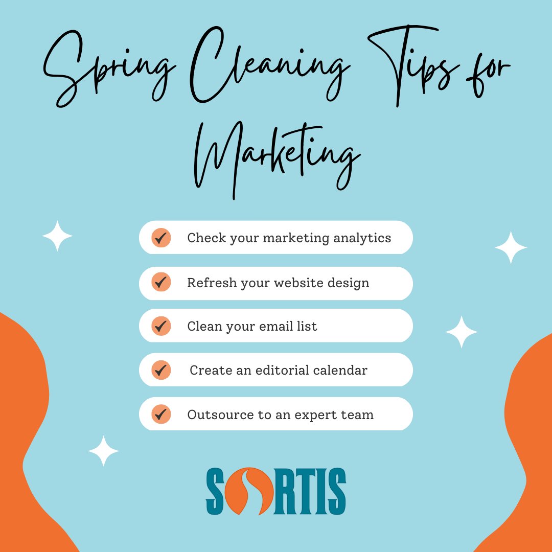 SortisMarketing's tweet photo. Regardless of what the groundhog sees today, our team is looking forward to spring — here are a few ways you can conduct a “spring cleaning” digital marketing analysis to make sure your strategy is working for you!

#WorkWithSortis #Marketing #DigitalMarketing #EmailMarketing https://t.co/R1ZySPyB2A