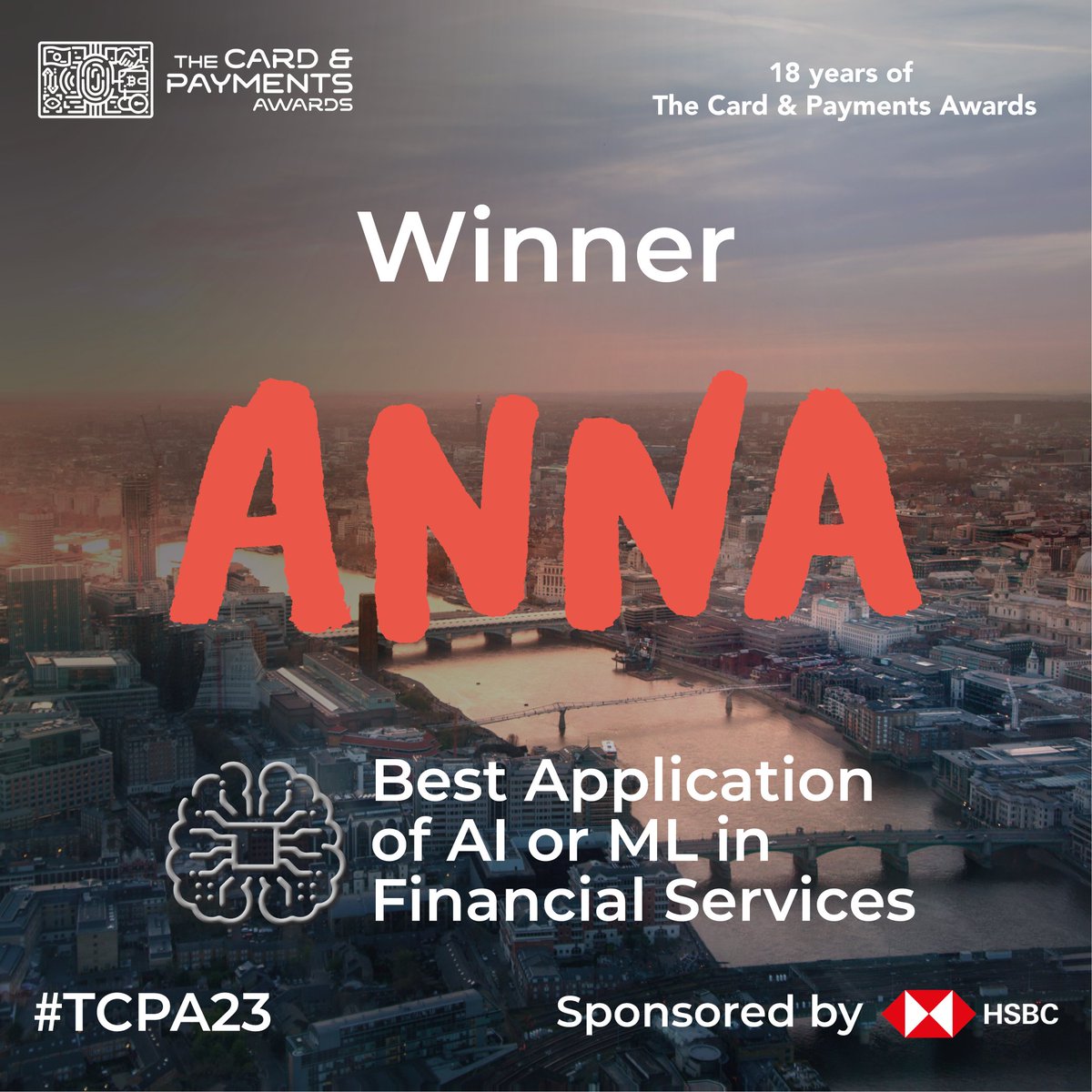 Congratulations <a href="/ANNAMoneyUK/">ANNA Money</a>! Winner of the Best Application of AI or ML in Financial Services award, sponsored by <a href="/HSBC_UK/">HSBC UK</a>! 🏆 🎉
