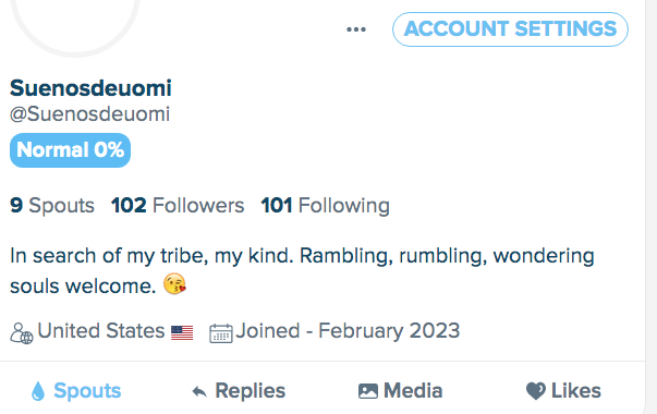 suenosdeuomi's tweet image. 100+ Followers - 101 Following - 1 day
#Spoutible #Spoutable #Spouts