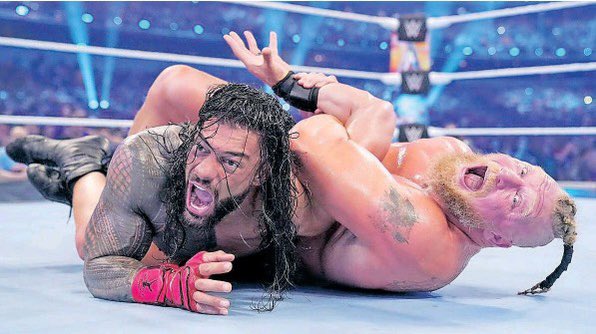 ShoneCold's tweet photo. #WrestleMania 3️⃣8️⃣ Night 2️⃣
@BrockLesnar & @WWERomanReigns main event WrestleMania Sunday in a WWE & Universal Title Unification Winner Takes All Match
@SamiZayn & Johnny Knoxville face off in an Anything Goes Match
@EdgeRatedR vs @AJStylesOrg
#RoadToWrestleMania #WM38 https://t.co/1FhcB1PTde