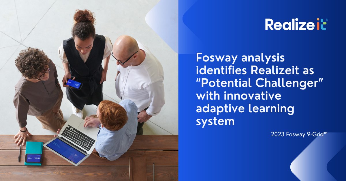 Personalized Learning Innovation Distinguishes Realizeit on the 2023 Fosway 9-Grid™ for Learning Systems. Read full release: bwnews.pr/3X8l5ck