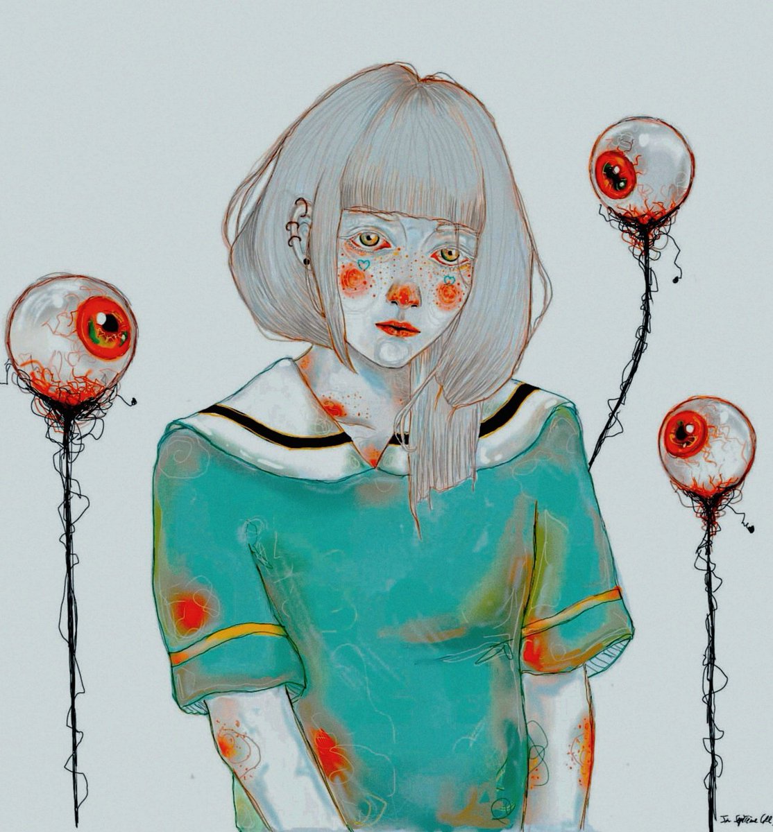 JinSeptieme's tweet photo. My weird drawing portrait of #Aurora (⁠ ⁠◜⁠‿⁠◝⁠ ⁠)⁠♡.
#AuroraAksnes #Auroramusic #portraitAurora #eyesdrawing
#Runaway https://t.co/l2jm6FFOyD