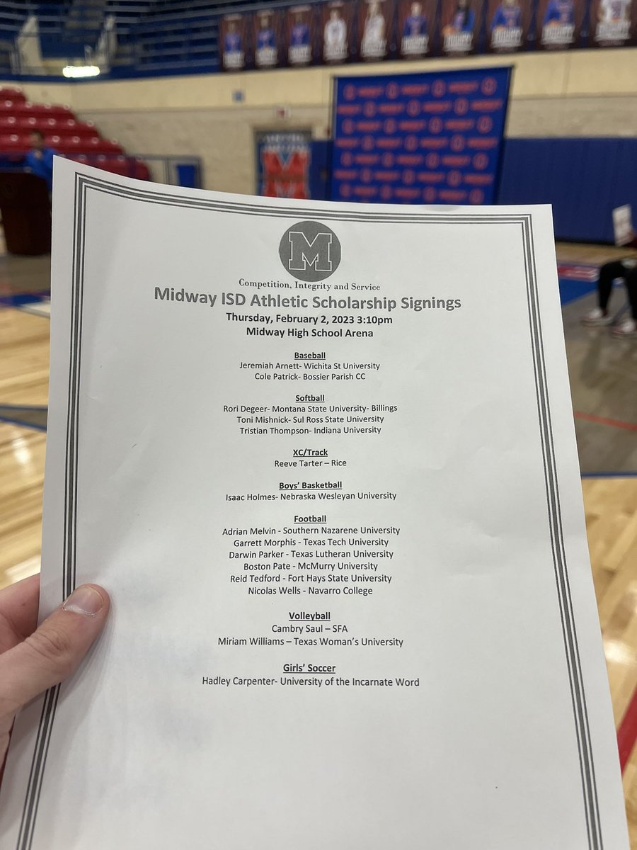 Congratulations to the 15 ‼️<a href="/MidwayPanthers/">Midway Athletics</a> student-athletes on signing today!