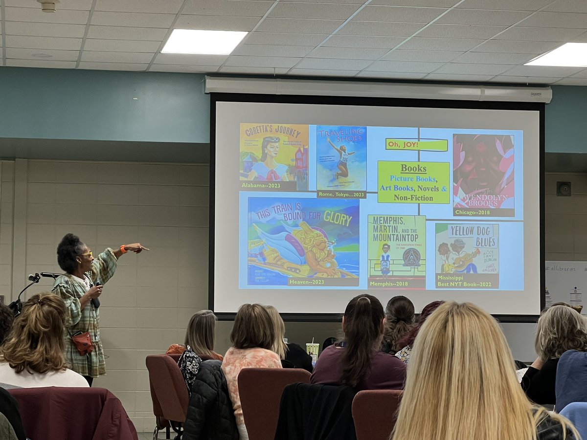 MrsTonyaSimmons's tweet image. Don’t just see the promise land, act &amp;amp;  let your voices be heard! Phenomenal opening keynote by author &amp;amp; speaker @AliceFayeDunca1 School libraries (and their funding) are essential to student success! #ALLibraries #asla23